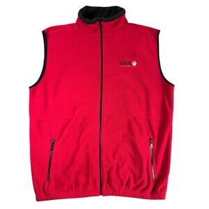 Vintage 90s Y2K Vail Colorado Fleece Vest Mens 2XL Polyester Red Soft Vail Brand